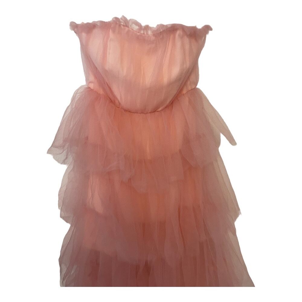 Lovers and Friends Bobbit Gown Strapless Tiered Ruffle Tulle Bridal Wedding XS - Picture 8 of 16